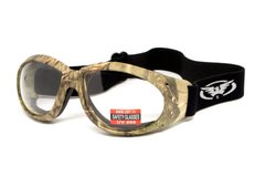 Захисні окуляри з ущільнювачем Global Vision Eliminator Camo Forest (clear), прозорі в камуфльованій оправі 1 купити