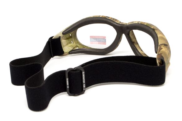 Захисні окуляри з ущільнювачем Global Vision Eliminator Camo Forest (clear), прозорі в камуфльованій оправі 4 купити
