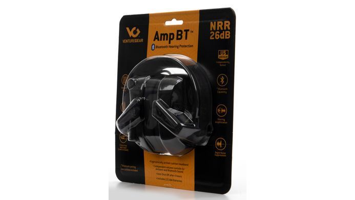Активні навушники протишумні захисні Venture Gear AMP NRR 26dB з Bluetooth (сірого кольору)
