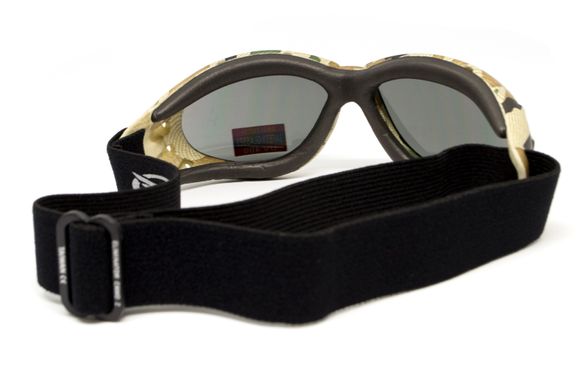 Защитные очки с уплотнителем Global Vision Eliminator Camo Pixel (gray), серые в камуфлированной оправе 2 купить