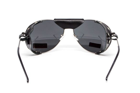 Окуляри захисні Global Vision Aviator-3 (gray), сірі зі з'ємним ущільнювачем із синтетичної "шкіри" 4 купити