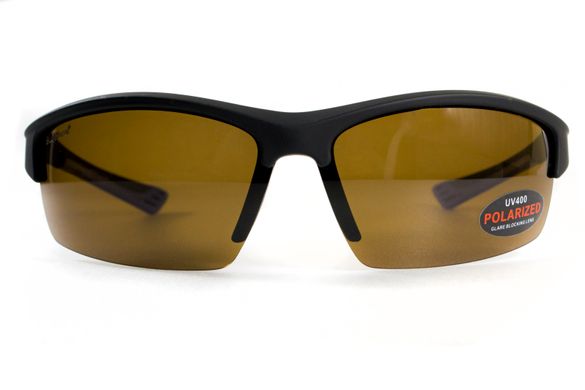 Темные очки с поляризацией BluWater Daytona-1 polarized (brown) в черно-синей оправе 3 купить