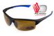 Темні окуляри з поляризацією BluWater Daytona-1 polarized (brown) в чорно-синій оправі 1