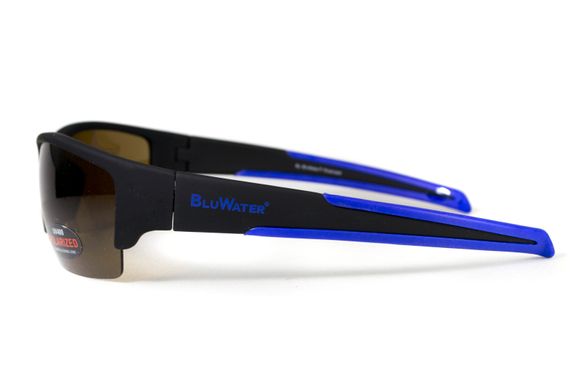 Темные очки с поляризацией BluWater Daytona-2 polarized (brown) черно-синяя оправа 2 купить