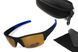 Темні окуляри з поляризацією BluWater Daytona-2 polarized (brown) в чорно-синій оправі 1