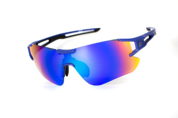 Темні окуляри з поляризацією Rockbros-3 Blue-Black Polarized FL-129 (Blue mirror) 1 купити