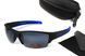 Темні окуляри з поляризацією BluWater Daytona-2 polarized (gray) в чорно-синій оправі 1