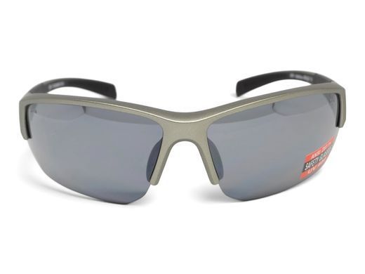 Защитные очки Global Vision Hercules-7 Matte Gray (flash mirror), зеркальные серые в серой металлик оправе 2 купить