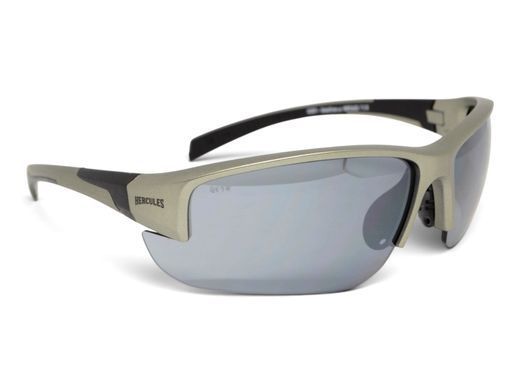 Защитные очки Global Vision Hercules-7 Matte Gray (flash mirror), зеркальные серые в серой металлик оправе 4 купить
