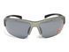 Защитные очки Global Vision Hercules-7 Matte Gray (flash mirror), зеркальные серые в серой металлик оправе 2