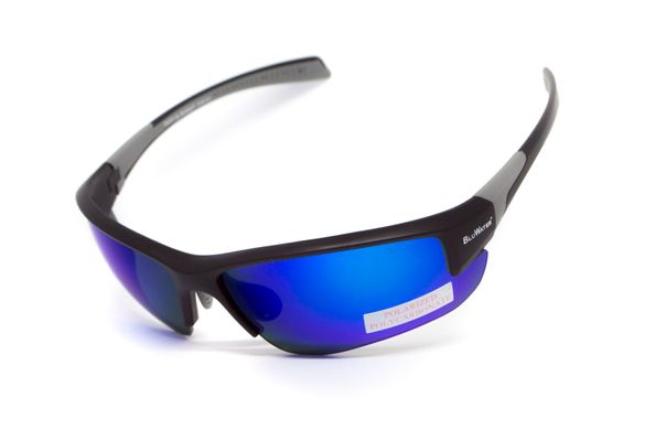 Захисні окуляри з поляризацією BluWater Samson-3 Z87.1 Polarized (G-Tech™ blue), дзеркальні сині 1 купити