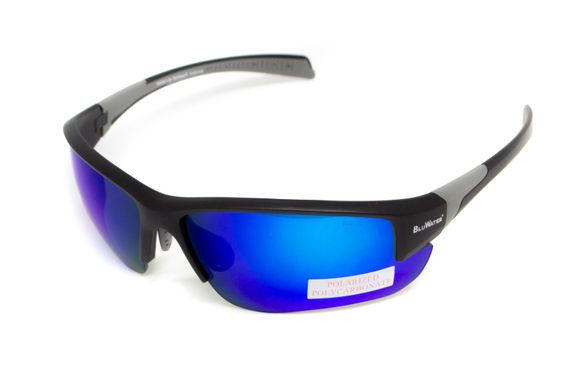 Захисні окуляри з поляризацією BluWater Samson-3 Z87.1 Polarized (G-Tech™ blue), дзеркальні сині 6 купити