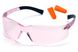 Захисні окуляри Pyramex Mini-Ztek (light pink) (беруші в комплекті) 1