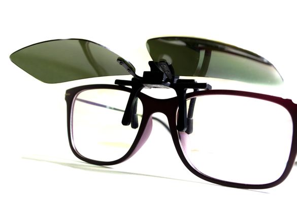 Поляризаційна накладка на окуляри (коричнева) 5 купити