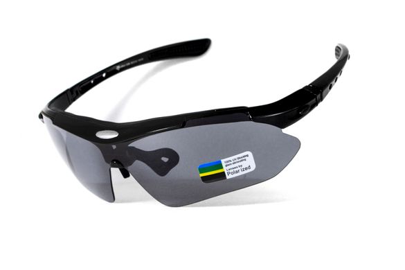 Захисні окуляри зі змінними лінзами Rockbros-5 Black (5 змінних лінз + Polarized) (rx-insert) 14 купити
