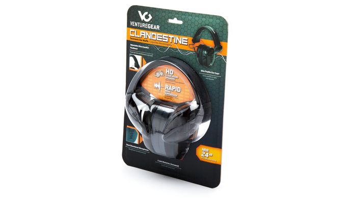 Активні навушники протишумні захисні Venture Gear Clandestine NRR 24dB (колір графіт)