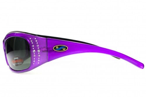 Темные очки с поляризацией BluWater Biscayene polarized (gray) (purple frame) 3 купить