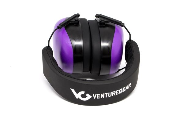 Навушники протишумні захисні Venture Gear VGPM8065C (захист слуху SNR 26 дБ, беруші в комплеті), фіолетові