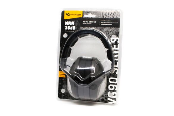 Наушники противошумные защитные Venture Gear VGPM9010C (защита слуха NRR 24 дБ, беруши в комплекте), серые