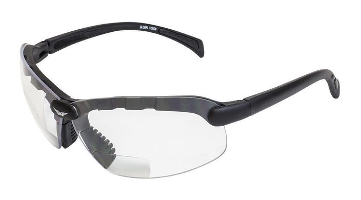 Ударостійкі біфокальні окуляри Global Vision C-2 +1.0 bifocal (clear) 1 купити