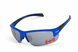 Защитные очки Global Vision Hercules-7 Metallic Blue (flash mirror), зеркальные серые в синей металлик оправе 1