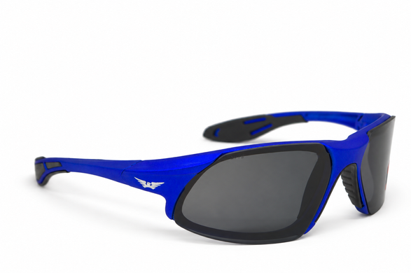 Захисні окуляри Global Vision Code-8 Metallic Blue (gray) 5 купити