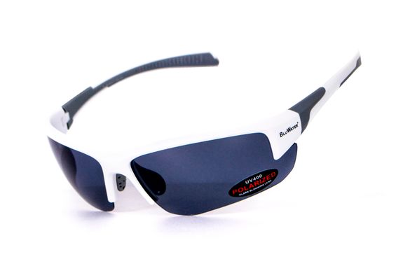 Темні окуляри з поляризацією BluWater Samson-3 White frame polarized (gray) 1 купити