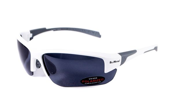 Темні окуляри з поляризацією BluWater Samson-3 White frame polarized (gray) 3 купити