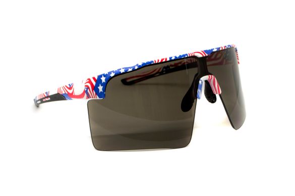 Захисні окуляри Global Vision Onyx USA Flag (gray), сірі в оправі прапор США 4 купити