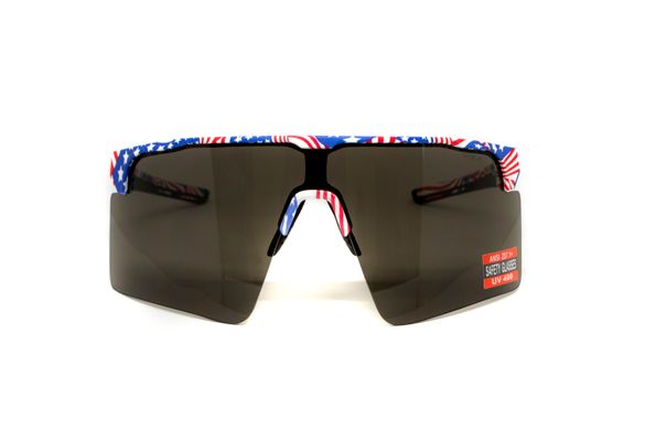 Защитные очки Global Vision Onyx USA Flag (gray), сірі в оправі прапор США 8 купить