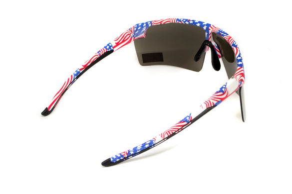 Защитные очки Global Vision Onyx USA Flag (gray), сірі в оправі прапор США 9 купить