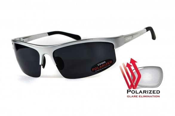 Темные очки с поляризацией BluWater Alumination 5 (gray) (silver metal) Polarized 2 купить