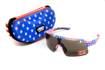 Защитные очки Global Vision Holeshot USA Flag (gray), сірі в оправі прапор США 1 купить