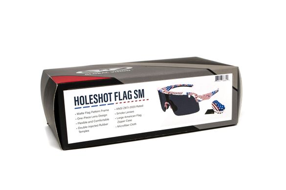 Защитные очки Global Vision Holeshot USA Flag (gray), сірі в оправі прапор США 11 купить