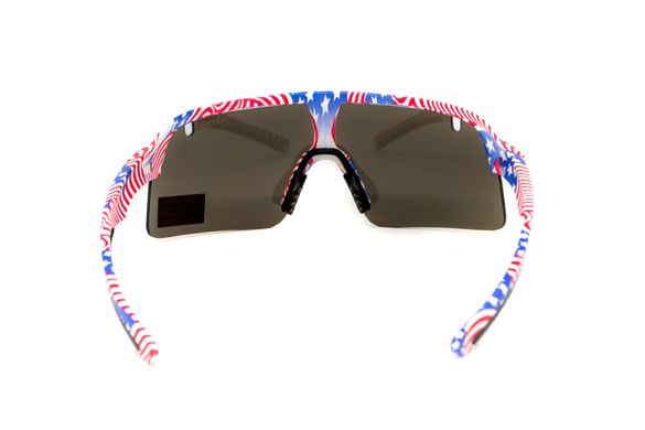 Защитные очки Global Vision Holeshot USA Flag (gray), сірі в оправі прапор США 8 купить