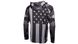 Лонгслів худі сонцезахисний UPF50+ Long Sleeve Hoodie USA Flag, сірий прапор США, розмір L