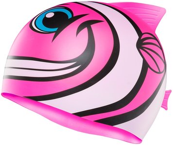 Шапочка для плавання TYR CharacTYRS Happy Fish Silicone Kids’ Swim Cap