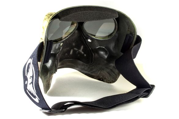 Захисні окуляри-маска Global Vision Camo Skull Mask smoke (Окуляри-Маска Череп Камуфляжний) 2 купити