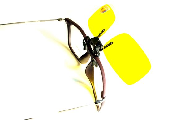 Поляризаційна накладка на окуляри (жовта) 15 купити