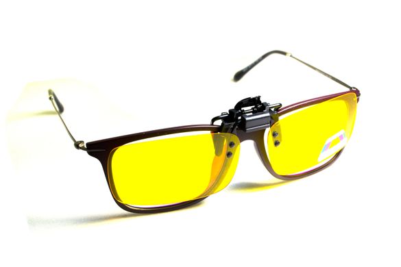 Поляризаційна накладка на окуляри (жовта) 17 купити