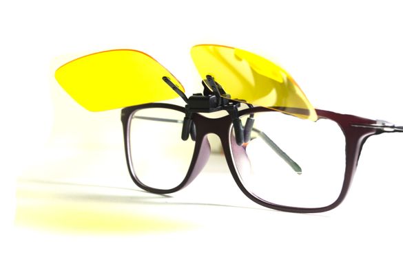 Поляризаційна накладка на окуляри (жовта) 14 купити