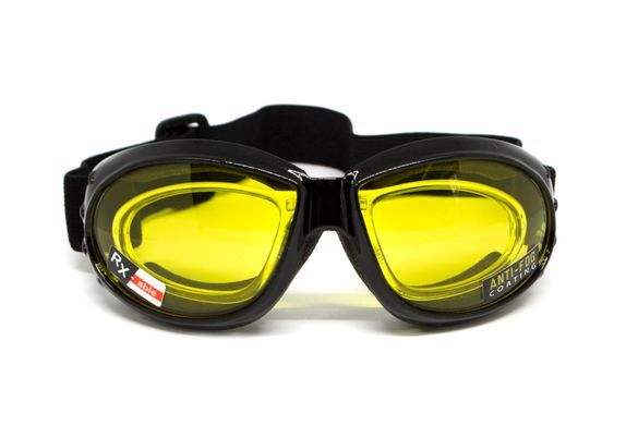 Захисні окуляри з ущільнювачем Global Vision Eliminator RX (yellow) Anti-Fog, жовті з діоптричною вставкою 3 купити