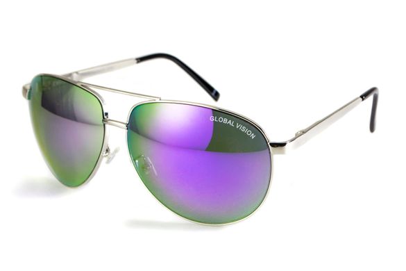 Захисні окуляри Global Vision AVIATOR-4 (G-tech purple) (авіатори) 8 купити